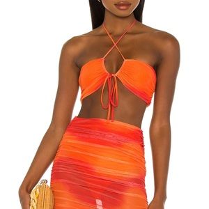 Camilo Coelho Kelly Top in Orange Tie Dye